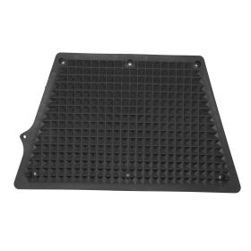 Outboard Transom Plate Grid Design Trapezoidal PVC Outboard Engine Mounting Pad for Inflatable Boat Kayak Yacht Black (Color: black)