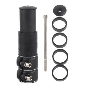 Aluminum Alloy Mountain Bike Bicycle Stem Extender Handlebar Stem Riser (Black) (Color: black)